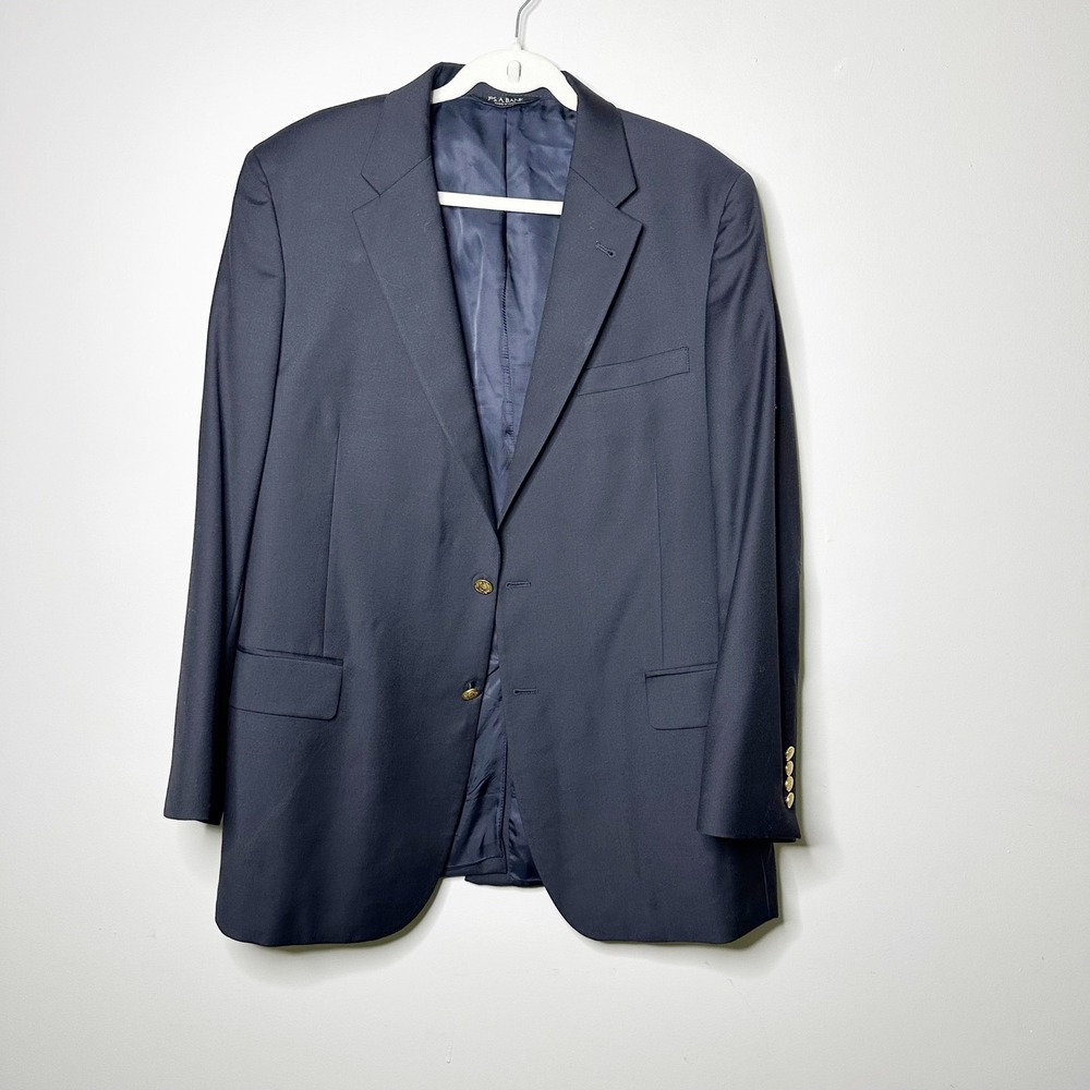 Jos. A. Bank Blazer Mens 44R Navy Blue Excellent 100% Wool‎ Signature Collection